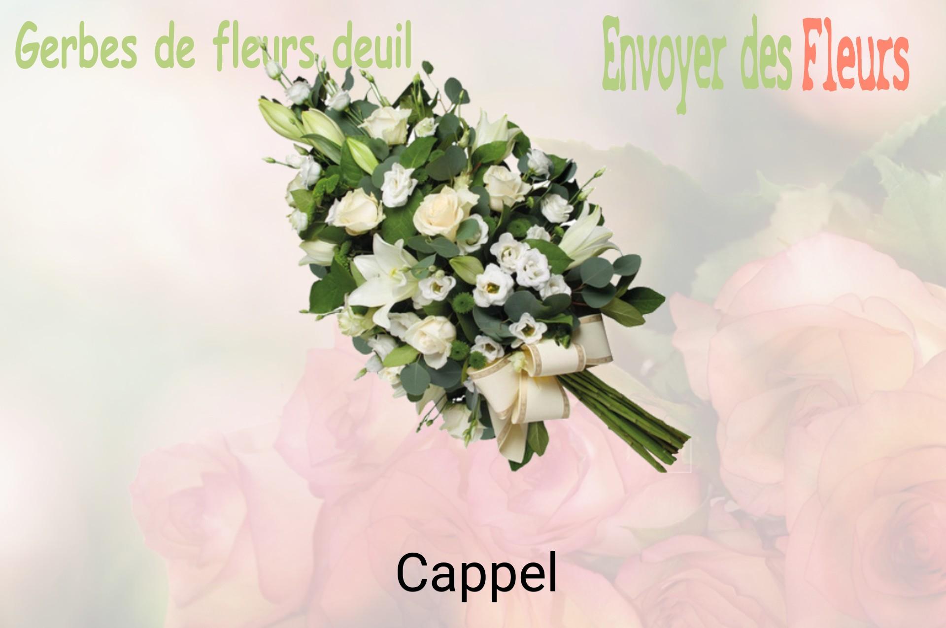 Gerbe de fleurs de deuil livrée à Cappel